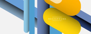 Soyut arkaplan. Yuvarlak şekiller, gri arkaplanda çizgiler. Duvar kağıdı afişi veya iniş sayfası için vektör illüstrasyonu