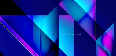 Akışkan gradyan renklerle dinamik üçgen tasarımı soyut arkaplan