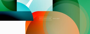 Yaratıcı geometrik duvar kağıdı. Asgari çember üçgen ve kare çizgi soyut arkaplan. Duvar kağıdı afişi veya iniş sayfası için vektör illüstrasyonu