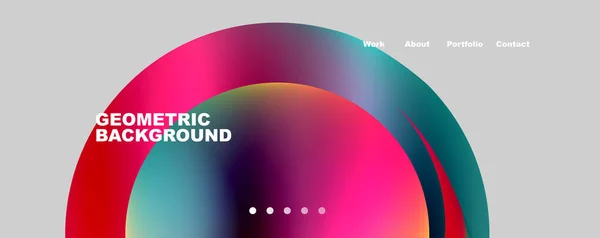 Shapes Circles Geometric Abstract Background Vector Illustration Wallpaper Banner Background — Wektor stockowy