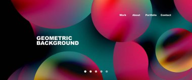 Flowing gradient colors and round elements and circles. Vector illustration for wallpaper, banner, background, leaflet, catalog, cover, flyer