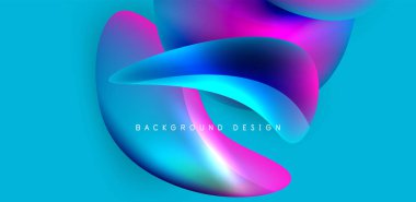 Soyut arkaplan renklerine sahip güzel sıvı şekiller