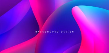 Sıvı renkli 3D elementler soyut arkaplan