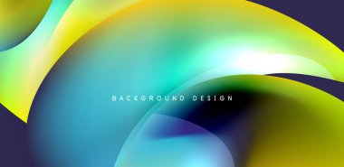 Soyut arkaplan renklerine sahip güzel sıvı şekiller