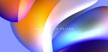 Soyut arkaplan renklerine sahip güzel sıvı şekiller