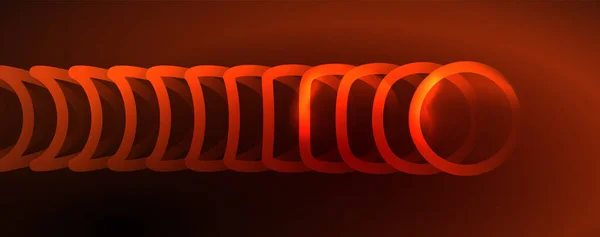 네온빛나는 과둥근 모양의 에너지 추상적 디자인 — 스톡 벡터