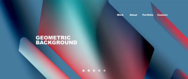 Abstract geometric landing page. Creative background for wallpaper, banner, background or web