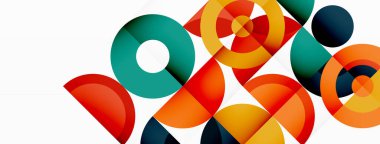 Renkli çember soyut arkaplan. Duvar kağıdı, afiş, sunum, arkaplan şablonu