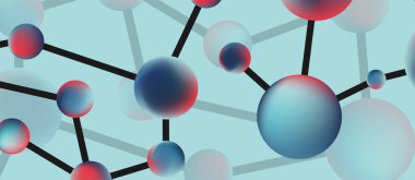 Line points connections geometric abstract background