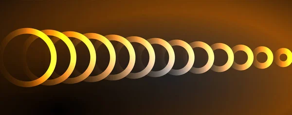 네온빛나는 과둥근 모양의 에너지 추상적 디자인 — 스톡 벡터