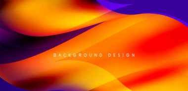 Zarif dalgalar ve akan sıvı soyut arka plan. Kapaklar, şablonlar, el ilanları, afişler, broşürler, afişler için şablon