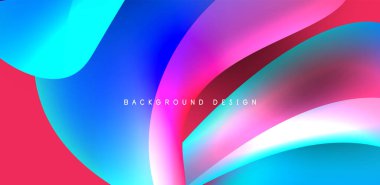 Sıvı renkli 3D elementler soyut arkaplan