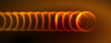 Neon parlak daireler soyut arkaplan, teknoloji enerji alanı ışık konsepti, soyut arkaplan duvar kağıdı tasarımı