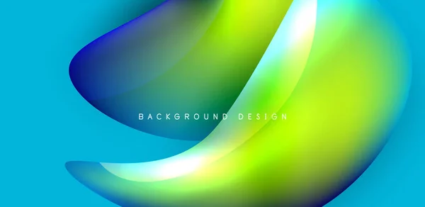 Beautiful Liquid Shapes Fluid Colors Abstract Background — Vetor de Stock