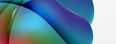 Akışkan renk soyut arkaplanı. Sıvı eğimleri, dalga desenleri. Duvar kağıdı, afiş, arkaplan veya iniş için moda tekno iş şablonu