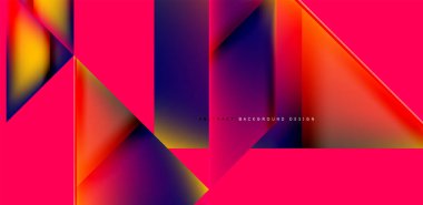 Akışkan gradyan renklerle dinamik üçgen tasarımı soyut arkaplan