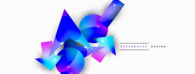 Minimum geometrik soyut arkaplan. İlkel şekiller kompozisyon arkaplanı. Duvar kağıdı, afiş, arkaplan veya iniş için moda tekno iş şablonu