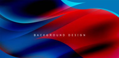 Zarif dalgalar ve akan sıvı soyut arka plan. Kapaklar, şablonlar, el ilanları, afişler, broşürler, afişler için şablon