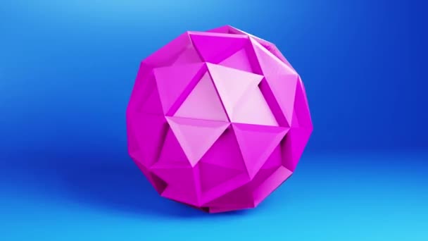 Motion Graphics Sphere Triangle Faces Shape Animation Background Techno Seamless — Wideo stockowe