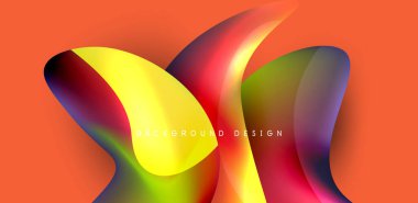 Soyut arkaplan renklerine sahip güzel sıvı şekiller