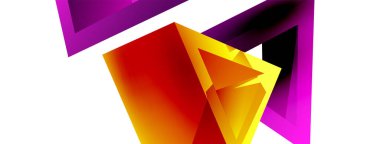 3d üçgen soyut arkaplan. Temel şekil teknolojisi ya da iş konsepti bileşimi. Duvar kağıdı, afiş, arkaplan veya iniş için moda tekno iş şablonu