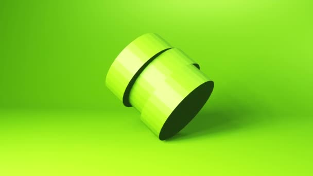 Cylinder Abstract Shape Motion Graphics Background Techno Looping Video Animation — Stock video