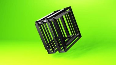 Renk arkaplanlı blok şekli, tekno hareketli grafikler arka planı. 3d video canlandırması