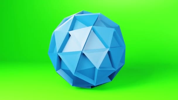 Motion Graphics Sphere Triangle Faces Shape Animation Background Techno Seamless — Stockvideo