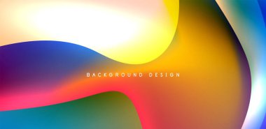 Soyut arkaplan renklerine sahip güzel sıvı şekiller