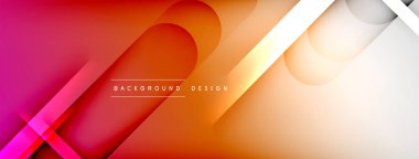 Soyut arkaplan - geometrik bileşim ışık ve gölgelerle oluşturuldu. Teknoloji veya iş dijital şablonu