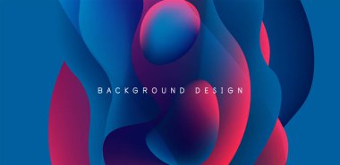 Soyut arkaplan sıvısı kabarcıkları ve dalga elementleri. Kapaklar, şablonlar, el ilanları, afişler, broşürler, afişler için şablon