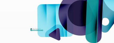 İlkel geometrik şekiller - çizgi, üçgen, kare ve daire bileşimi. Duvar kağıdı, pankart, arkaplan, iniş sayfası için vektör geometrik asgari özet arkaplan