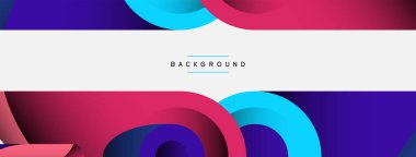 Soyut arkaplan. Minimum geometrik daireler ve koyu gölgeli yuvarlak şekiller. Duvar kağıdı afişi veya arkaplan için moda teknoloji iş şablonu