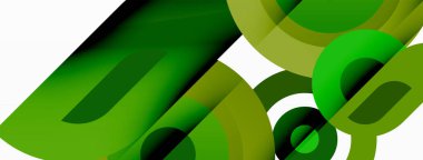 Soyut yuvarlak şekiller arka plan. Minimalist dekorasyon. Çemberleri ve halkaları olan geometrik arkaplan