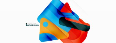 Çizgi, üçgen, kare ve çember ilkel bileşimi. Duvar kağıdı, pankart, arkaplan, iniş sayfası için vektör geometrik asgari özet arkaplan