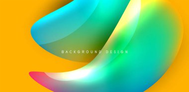 Sıvı renkli 3D elementler soyut arkaplan