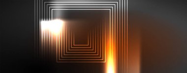 Neon parlak çizgiler ve açılar, sihirli enerji uzay ışığı konsepti. Duvar kağıdı, afiş, arkaplan, broşür, katalog, kapak, broşür