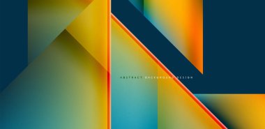 Akışkan gradyan renklerle dinamik üçgen tasarımı soyut arkaplan