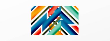 Minimum geometrik soyut arkaplan. Dinamik 3D çizgi kompozisyonu. Duvar kağıdı, afiş, arkaplan veya iniş için moda tekno iş şablonu