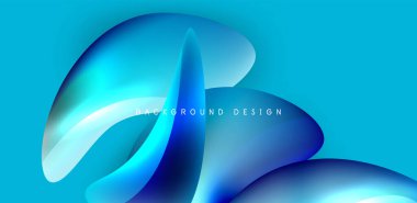 Soyut arkaplan renklerine sahip güzel sıvı şekiller