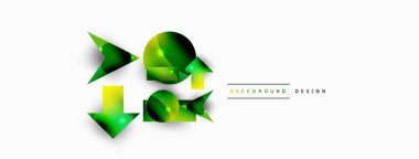 Dinamik bileşim, parlak geometrik şekiller soyut arkaplan. Duvar kağıdı, afiş, arkaplan veya iniş için moda tekno iş şablonu