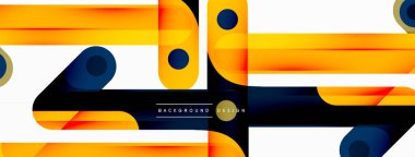 Renkli dinamik kompozisyon. Duvar kağıdı, afiş veya iniş için geometrik yaratıcı arkaplan