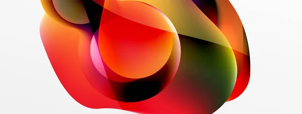 Fluid Abstract Background Liquid Color Gradients Composition Shapes Circle Flowing — Stockvector