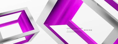 3 boyutlu küp vektör geometrik arkaplanı şekillendirir. Duvar kağıdı, afiş, arkaplan veya iniş için moda tekno iş şablonu