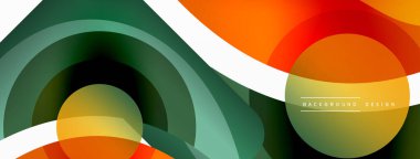 Yaratıcı geometrik duvar kağıdı. Asgari soyut arkaplan. Duvar kağıdı arkaplanı veya iniş sayfası için daire dalga ve yuvarlak şekiller kompozisyon vektör çizimi