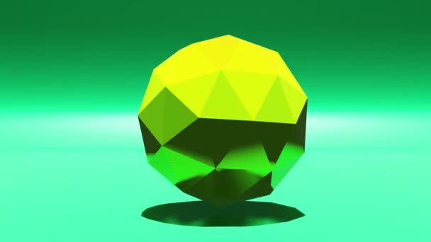 Glossy Shiny Jewel Sphere Metallic Abstract Shape Seamless Motion Graphics — Stockvideo