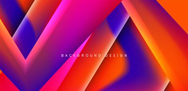 Renkli sıvı gradyanlı gelecekçi üçgen vektörü soyut arkaplan