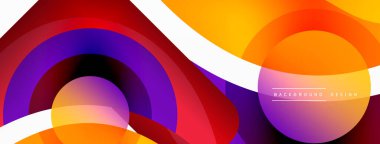 Yaratıcı geometrik duvar kağıdı. Asgari soyut arkaplan. Duvar kağıdı arkaplanı veya iniş sayfası için daire dalga ve yuvarlak şekiller kompozisyon vektör çizimi