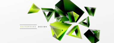 3d üçgen soyut arkaplan. Temel şekil teknolojisi ya da iş konsepti bileşimi. Duvar kağıdı, afiş, arkaplan veya iniş için moda tekno iş şablonu