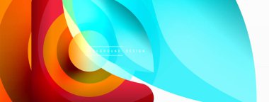 Yaratıcı geometrik duvar kağıdı. Asgari soyut arkaplan. Duvar kağıdı arkaplanı veya iniş sayfası için daire dalga ve yuvarlak şekiller kompozisyon vektör çizimi